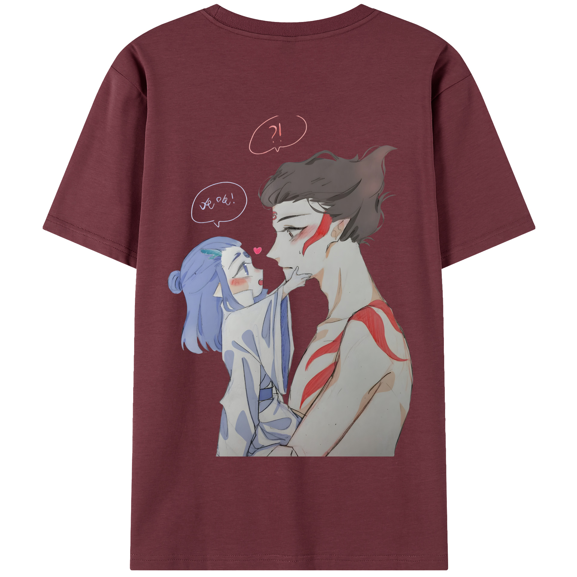 （画像用） Ne Zha 2 ナタ 魔童の大暴れ 綿100％半袖Tシャツ（背面プリント）